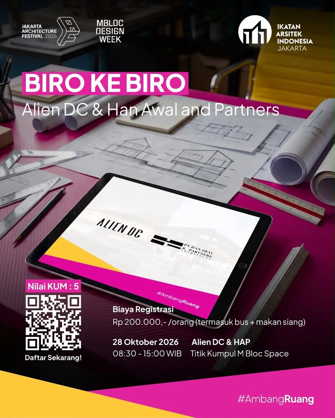 BIRO KE BIRO — JAKARTA ARCHITECTURE FESTIVAL 2026Bagaimana sebuah biro arsitektur menerjemahkan